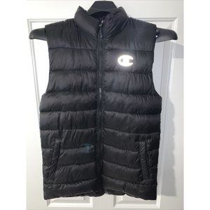 Champion Puffy Vest - Black - Size: Small - Reflective Logo